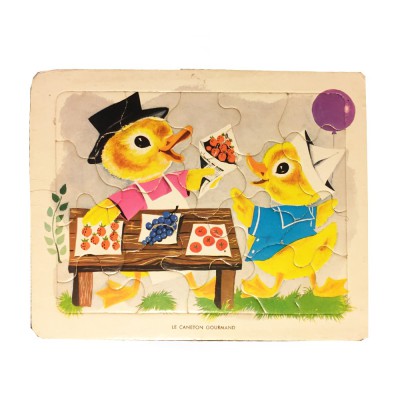 puzzle playschool vintage canard