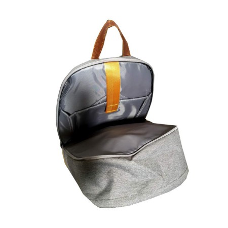 Sac à dos ado ordinateur gris bande bleu