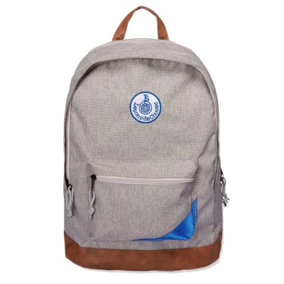 Sac à dos ado ordinateur gris bande bleu 2