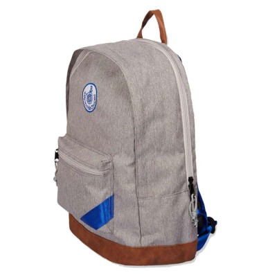 Sac à dos ado ordinateur gris bande bleu