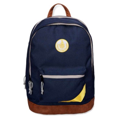 Sac à dos ado ordinateur gris bande bleu 2