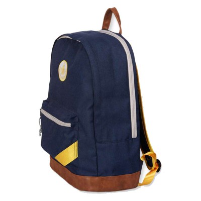 Sac à dos ado ordinateur gris bande bleu