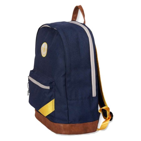 Sac à dos ado ordinateur gris bande bleu