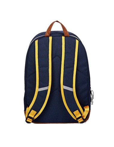 Sac à dos ado ordinateur gris bande bleu