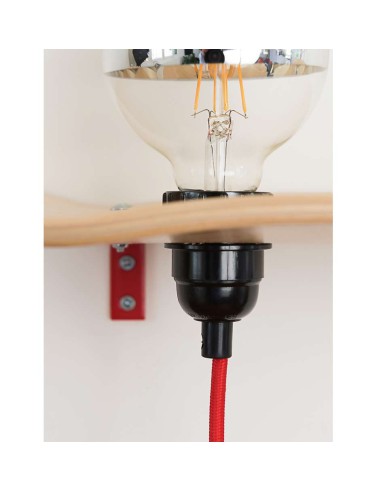 Etagère lampe skate board bois