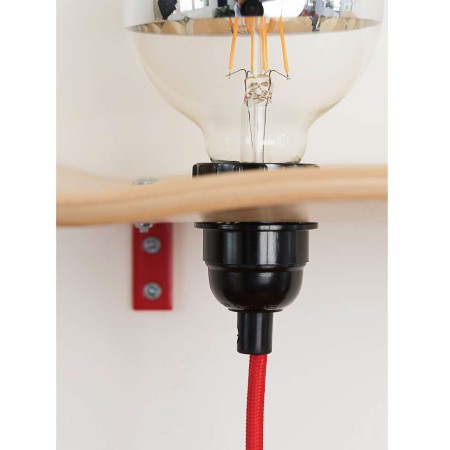 Etagère lampe skate board bois 