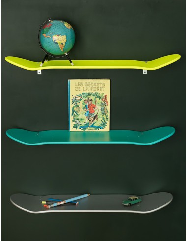 Etagères skate board turquoise