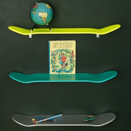 Etagères skate board turquoise