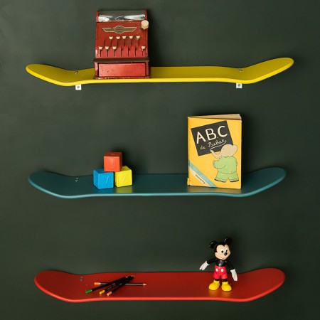 Etagères skate board turquoise