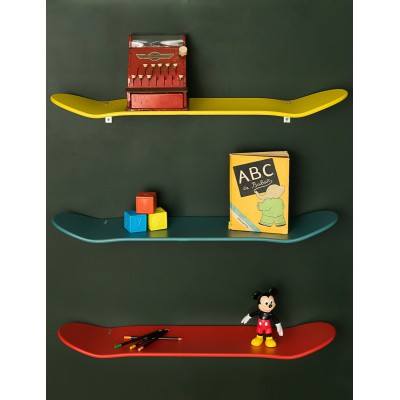 Etagères skateboard rouge murale leçons de choses 2