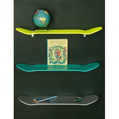 Etagères skate board murale argent