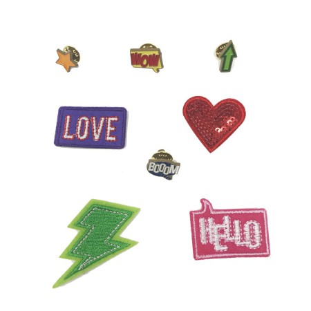 Set de pins et patch Leçons de Choses