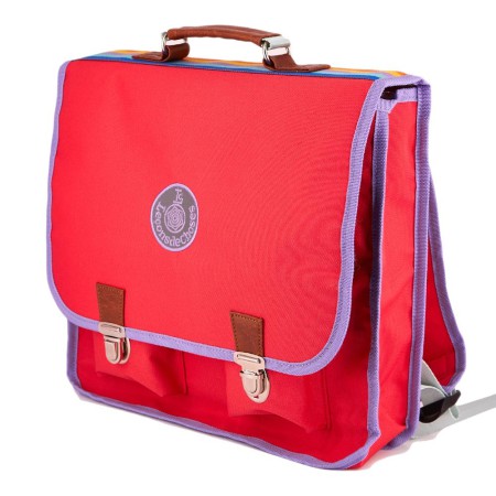 cartable-cp-ce1-rose-funky-et-lilax bande arc en ciel | Leçons de choses