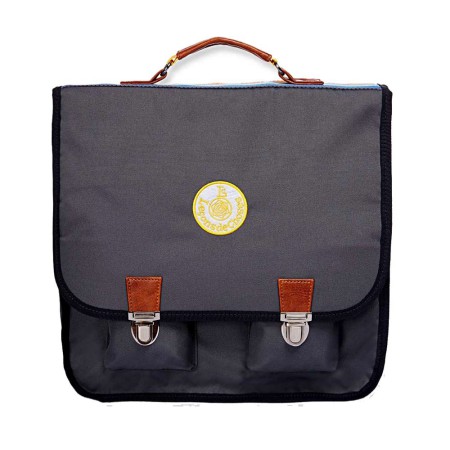 cartable Petit Vintage Leçons  de Choses marine/jaune