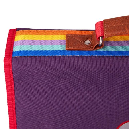 cartable violet bande arc en ciel