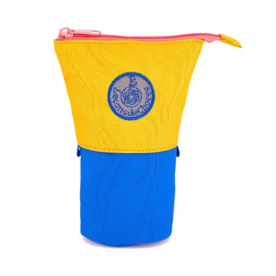 trousse porte crayon jaune et bleu roi 2
