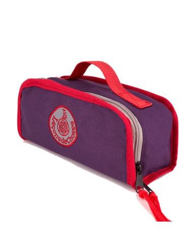 trousse fourre tout violet rouge