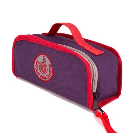 trousse fourre tout violet rouge