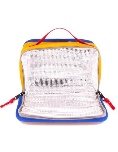 lunchbox vélo jaune et bleu roi isotherme