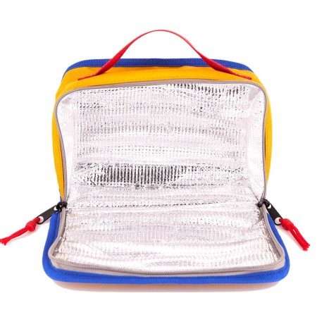 lunchbox vélo jaune et bleu roi isotherme