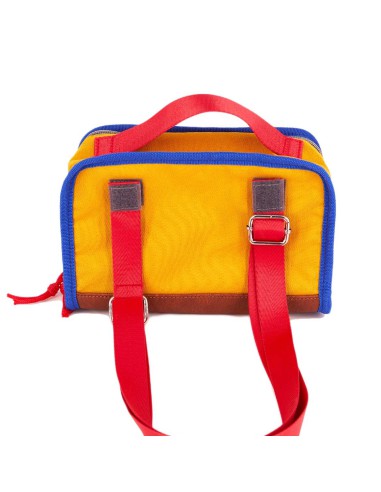 lunchbox vélo jaune et bleu roi isotherme