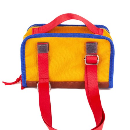 lunchbox vélo jaune et bleu roi isotherme