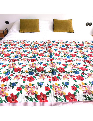 boutis floral plaid fleur enfant