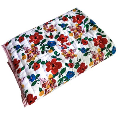boutis floral plaid fleur enfant