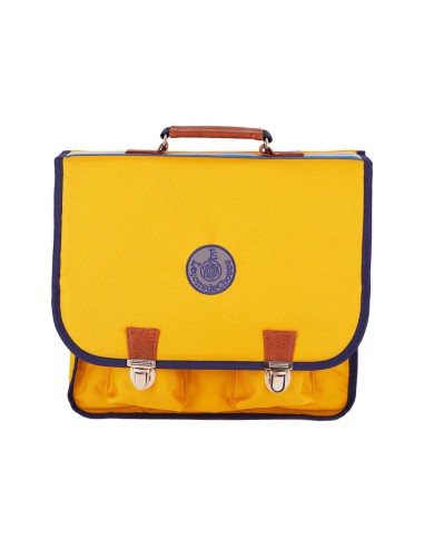 CARTABLE CP CE1 JAUNE / BLEU VINTAGE  BANDE ARC EN CIEL