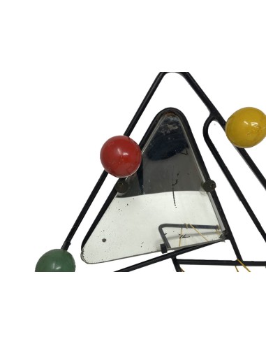 porte-manteau-murale-vintage-4-boules-avec-miroir-et-etagere| Leçons de choses