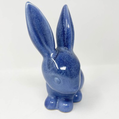 lapin céramique bleu