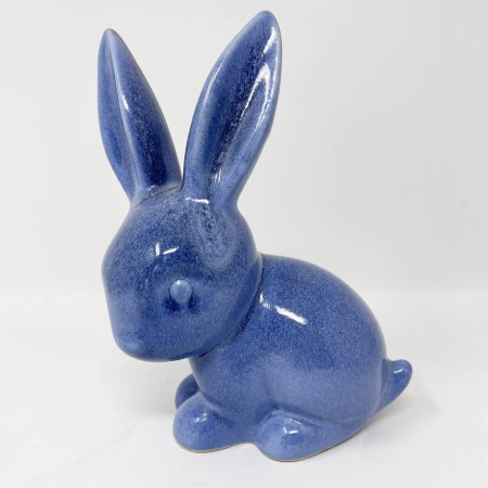 lapin céramique bleu