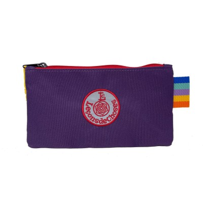 trousse violine et rouge