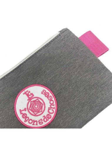 trousse plate gris bande ROSE