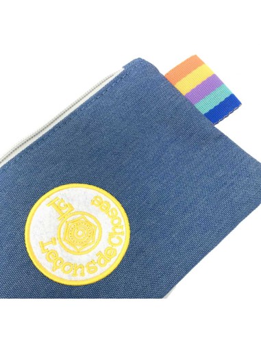 trousse plate jean bande arc en ciel