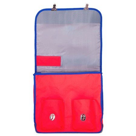 cartable-ce2-cm2-vintage-rose-fluo-bleu-roi-bande-arc-en-ciel| Leçons de choses