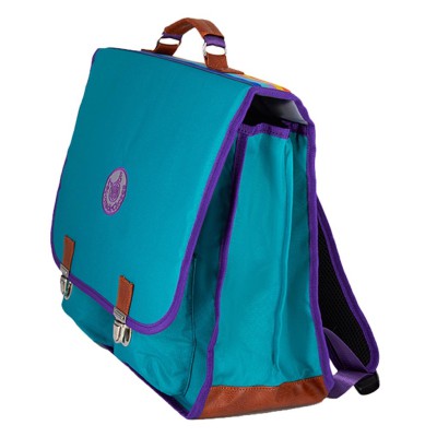 cartable-ce2-cm2-vintage-marine-et-vert-bande-arc-en-ciel| Leçons de choses 2