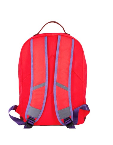 sac à dos rose fluo et lila bande arc en ciel enfant