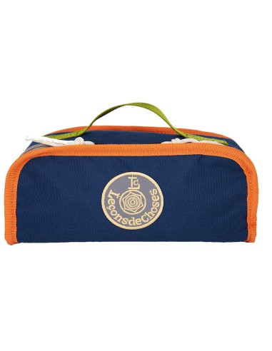 trousse boite marine orange ados