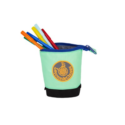 trousse porte crayon vert d'eau 2