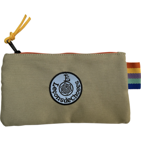 trousse plate beige et orange leçons de choses