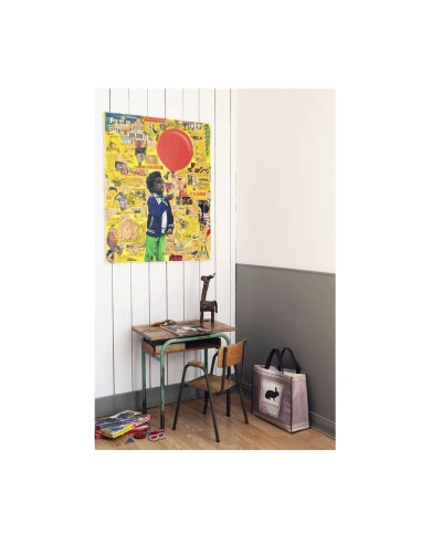 Tableau Petite fille au ballon Leçons de choses