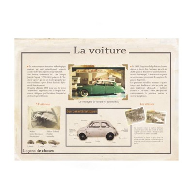 Poster Avion vintage Leçons de choses