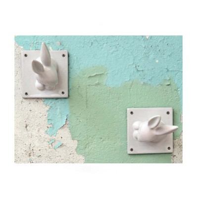Lapin en céramique blanc 2