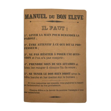 CAHIER VINTAGE BLEU GRAND FORMAT