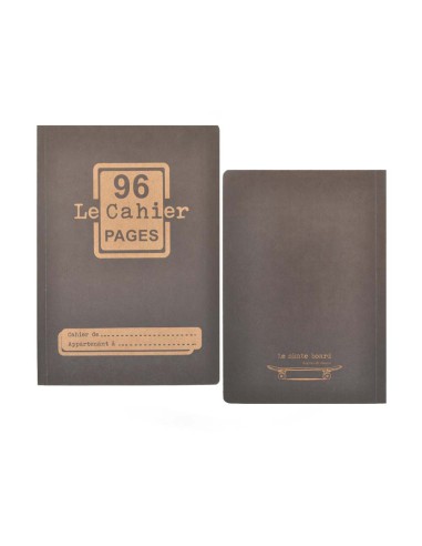 CAHIER VINTAGE BLEU GRAND FORMAT