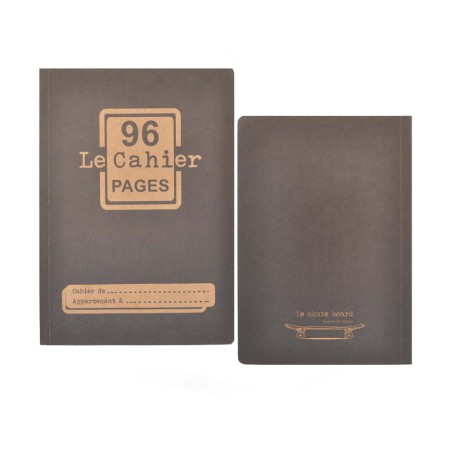 CAHIER VINTAGE BLEU GRAND FORMAT
