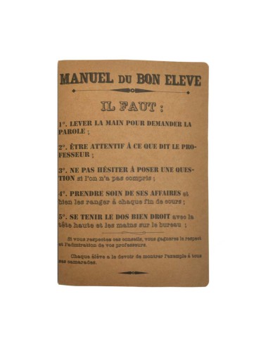 CAHIER VINTAGE BLEU GRAND FORMAT