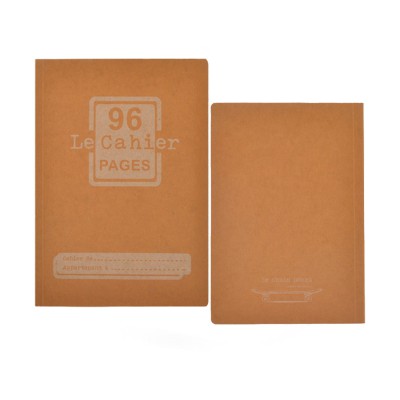 CAHIER VINTAGE BLEU GRAND FORMAT