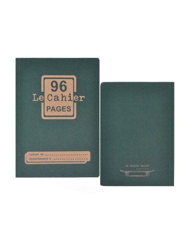 CAHIER VINTAGE BLEU GRAND FORMAT